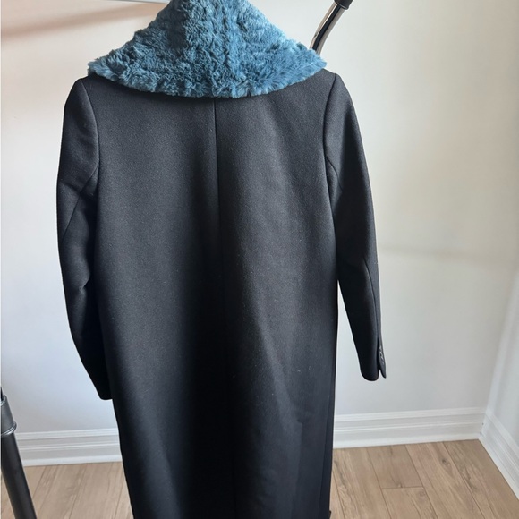 Maison Père Coat with Blue Faux Fur - Picture 6 of 9